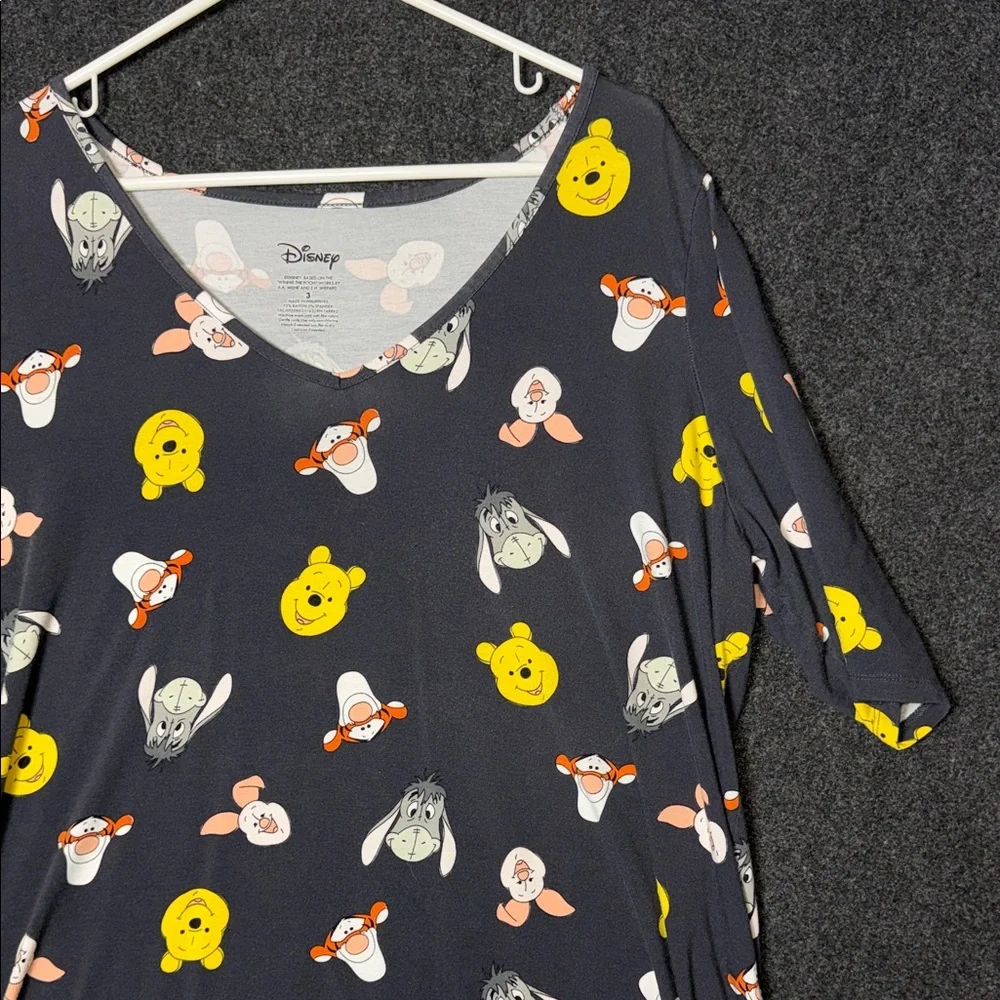 Disney Women's Charcoal Sleep Top with Character Print 3 - Picture 3 of 6
